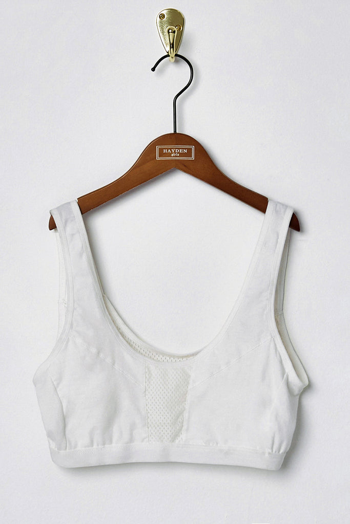 BG1000 OFF WHITE Mesh Bralette Front Flat