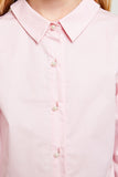 G4177 PINK Pearl Button Down Shirt Detail