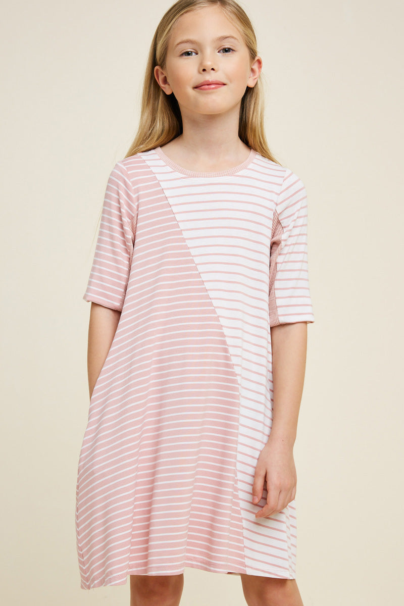 Girls' Contrasted Striped Swing Summer Dresses Hayden Girls Girls' Contrasted Striped Swing Summer Dresses Hayden Girls