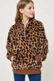 Leopard Faux Fur Hoodie