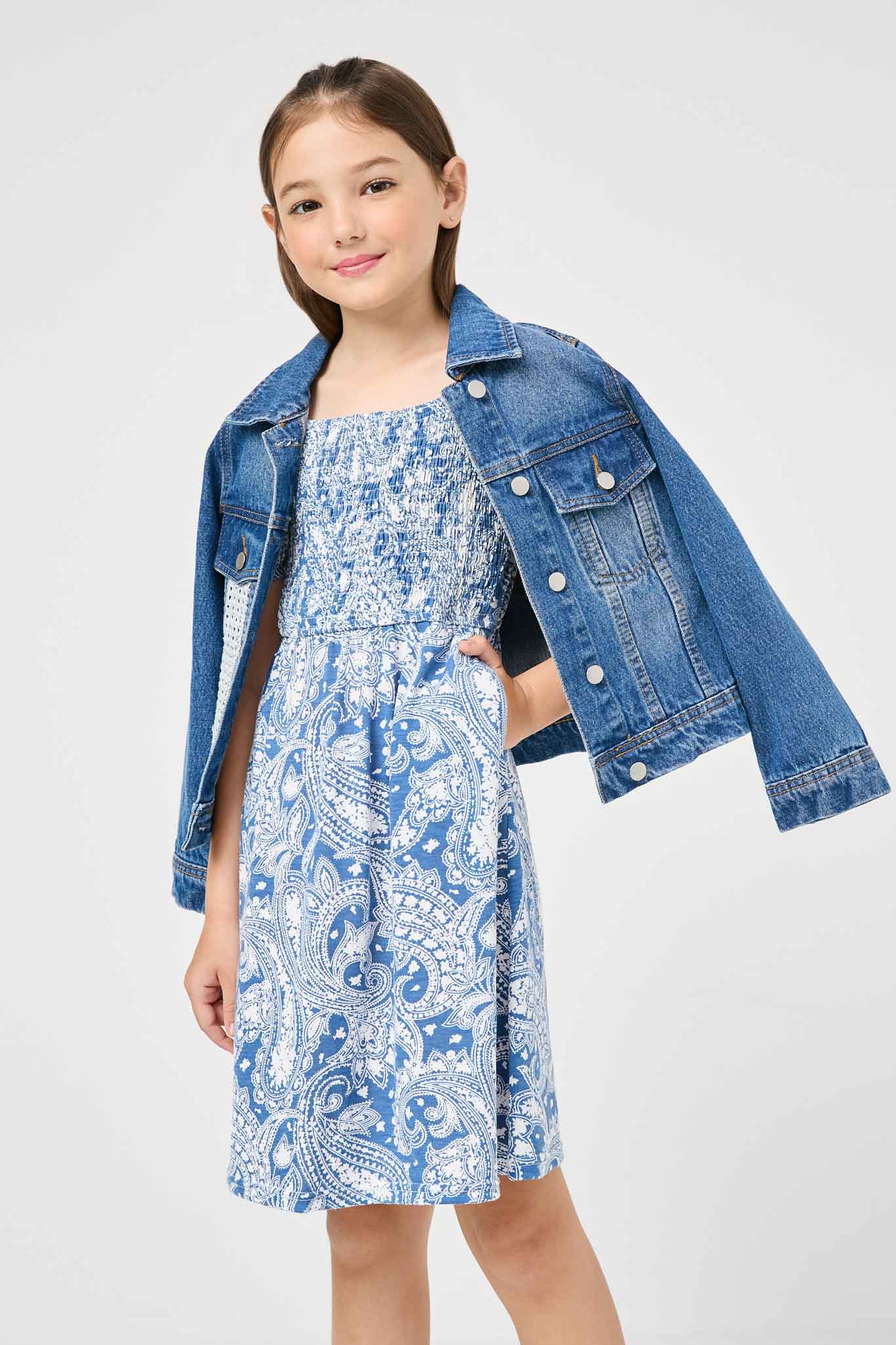 white christmas dresses Paisley Print Girls Summer Dresses