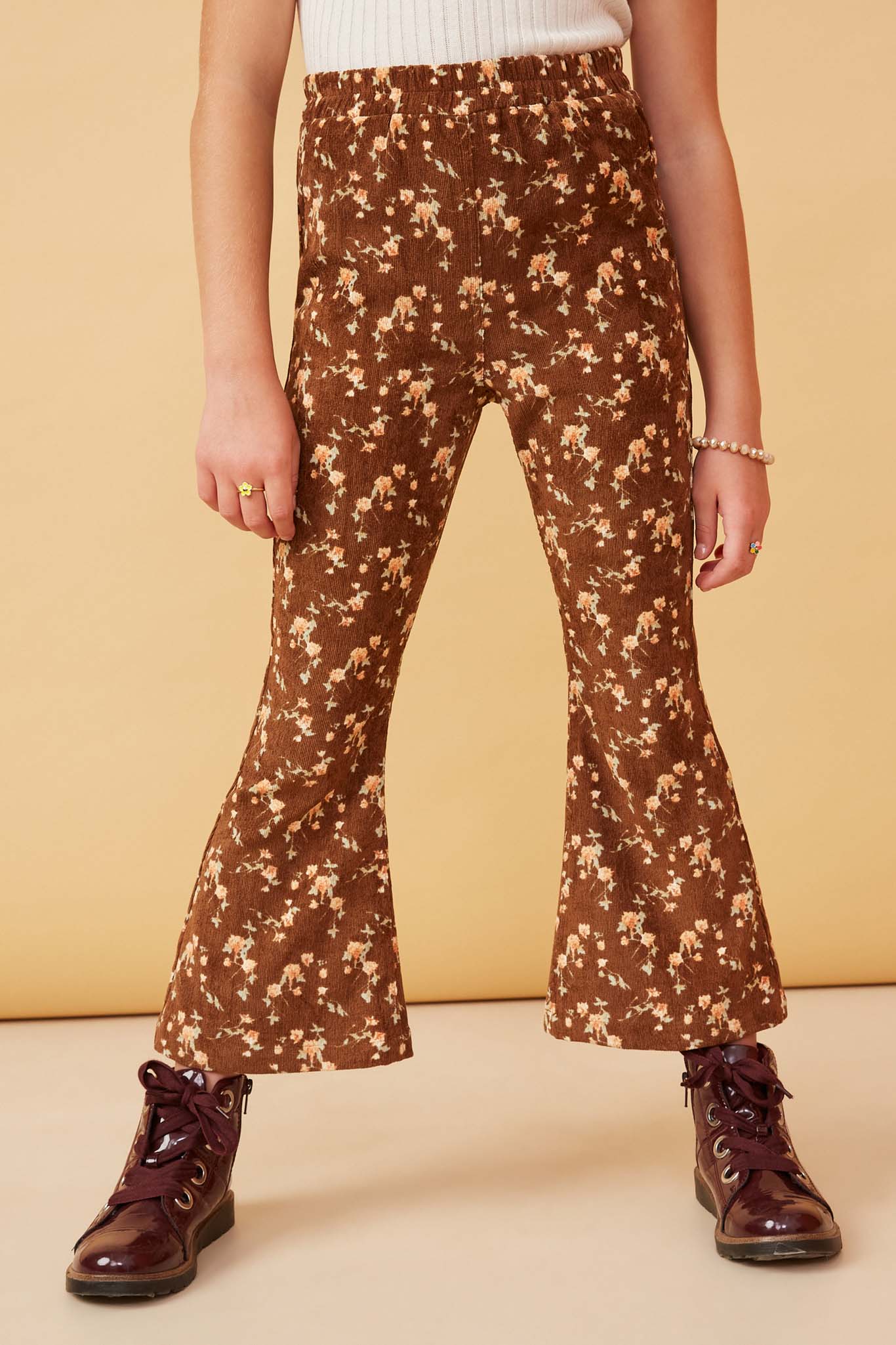 Girls Floral Brown Pants | Cute Girls' Clothes – Hayden Girls
