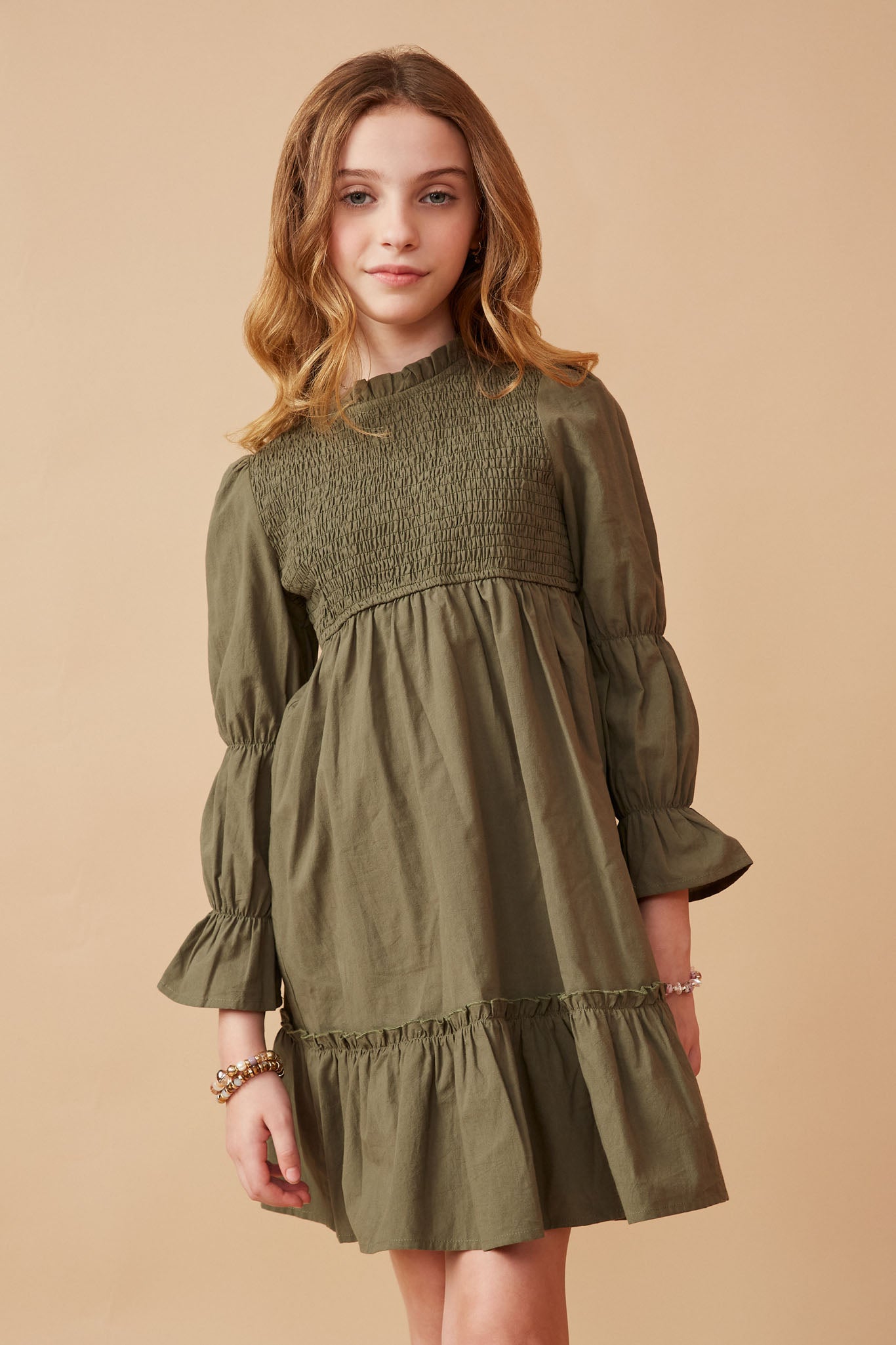 slim fit dress slacks Girls Smocked Casual Dresses
