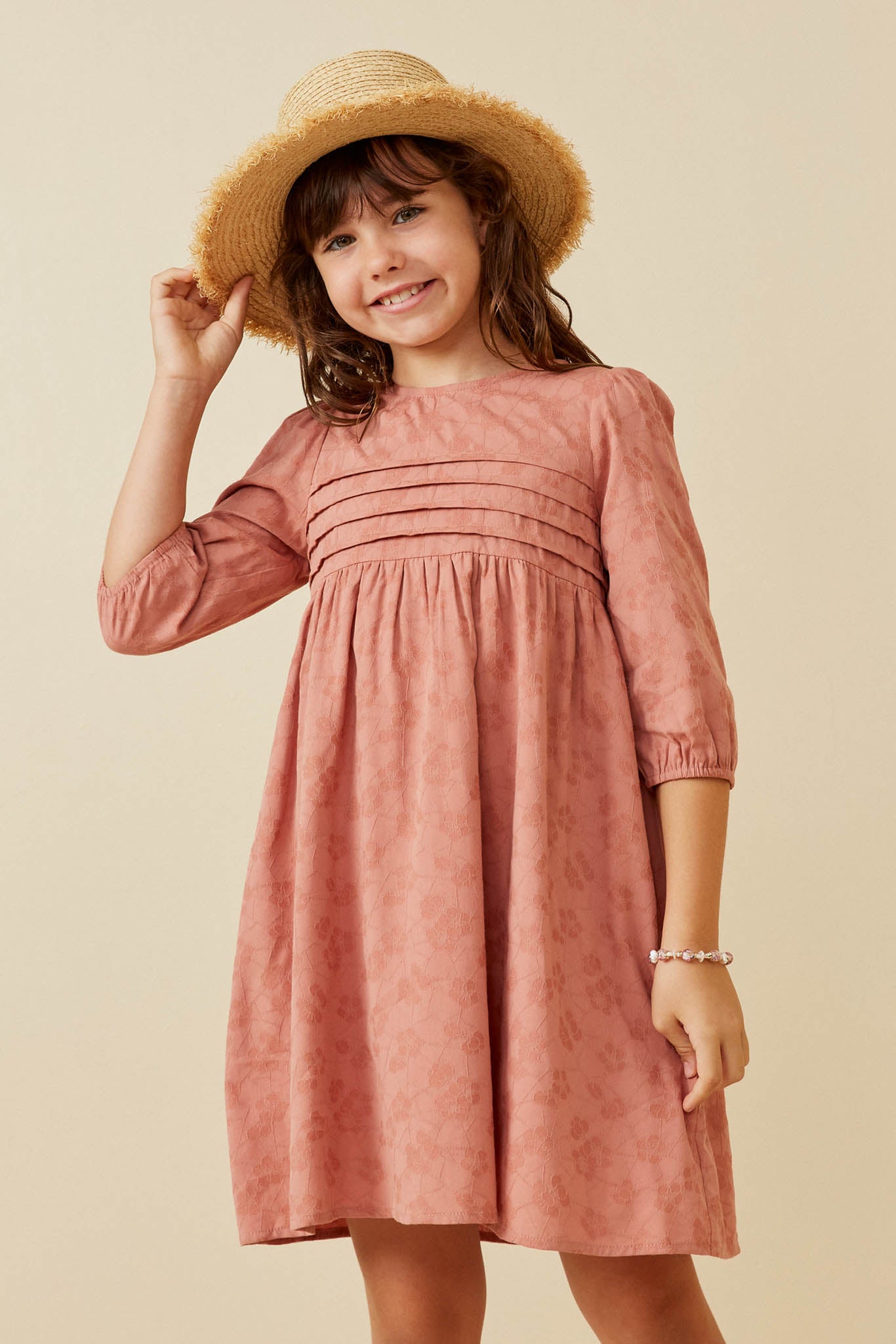 Girls Pleated Detail Dress
