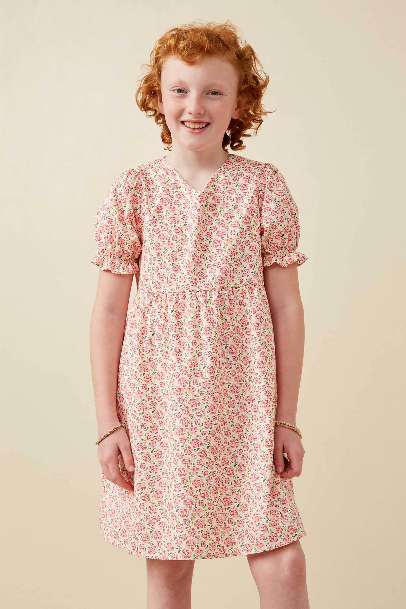 Girls Floral Cinch Dress