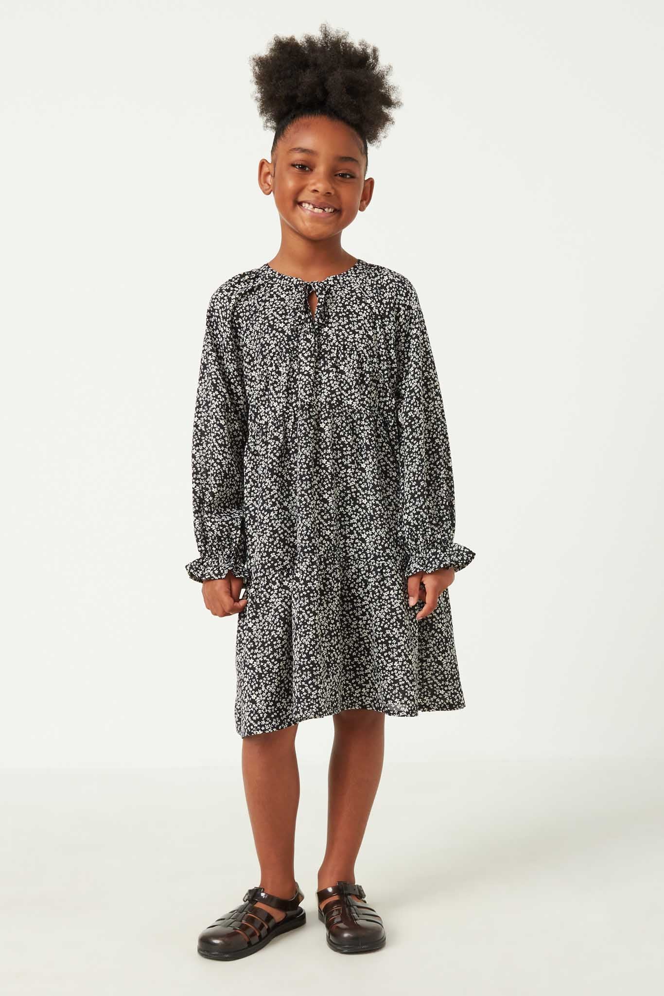 Floral Girls Long Sleeve Dress