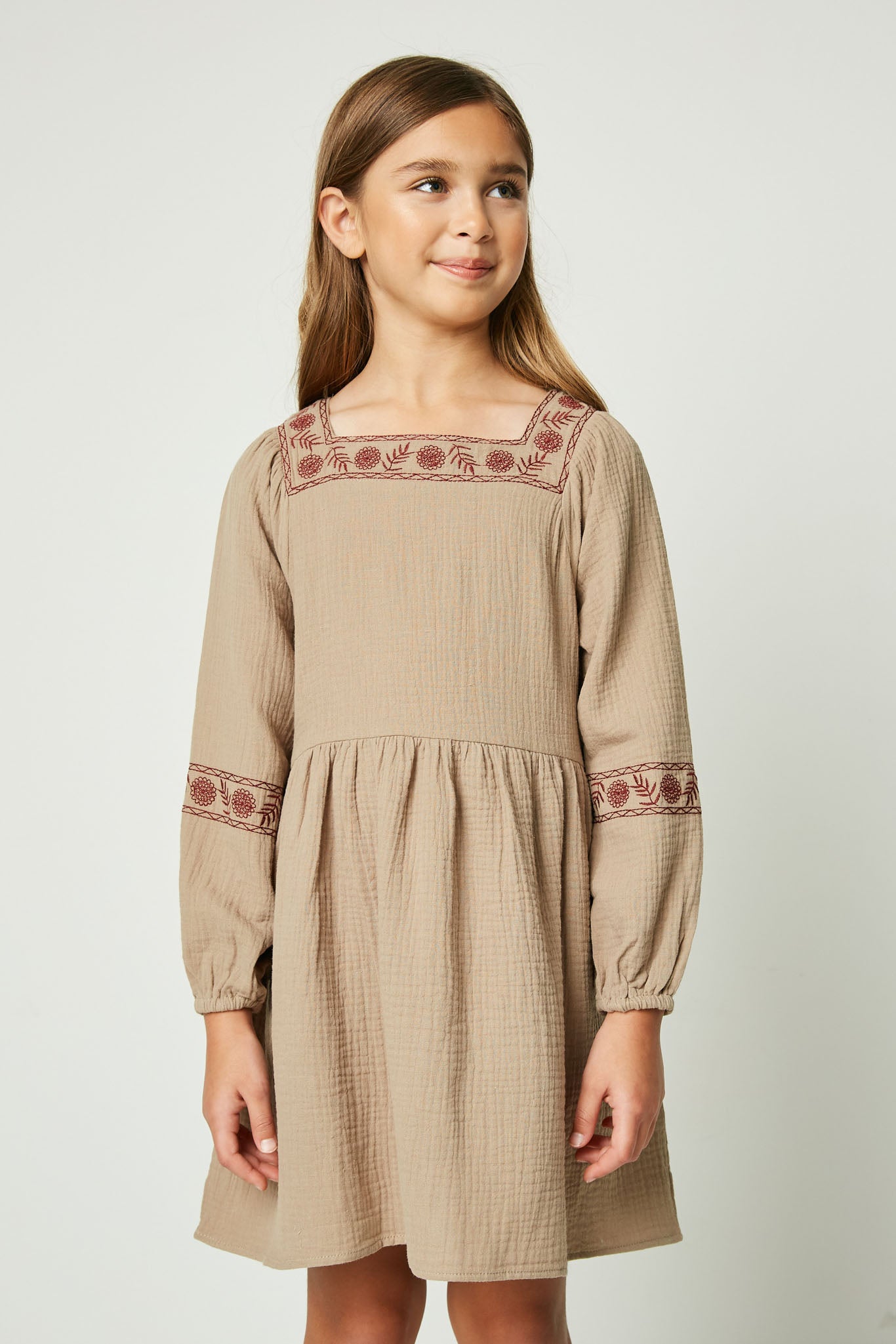 Girls Embroidered Dress