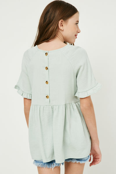トップス heart button peplum tops ZXZY Short Sleeve Cardigan Peplum Blouse V-Neck Relaxed Fit