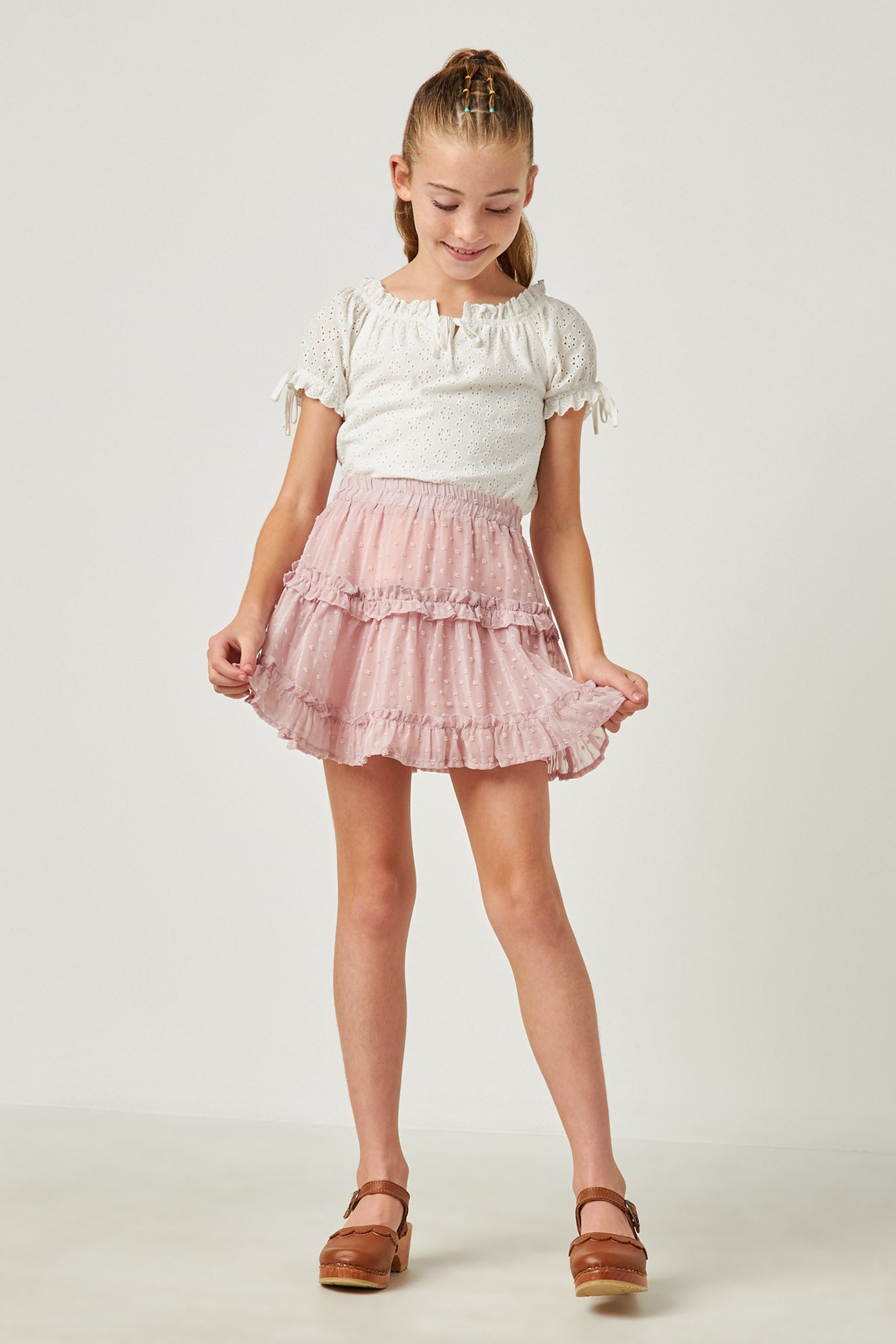Girl Swiss Dot Skirts | Cute Girls' Clothes Pink / L Pink Girl's Bottoms Skirts Hayden Girls Girl Swiss Dot Skirts | Cute Girls' Clothes Pink / L Pink Girl's Bottoms Skirts Hayden Girls