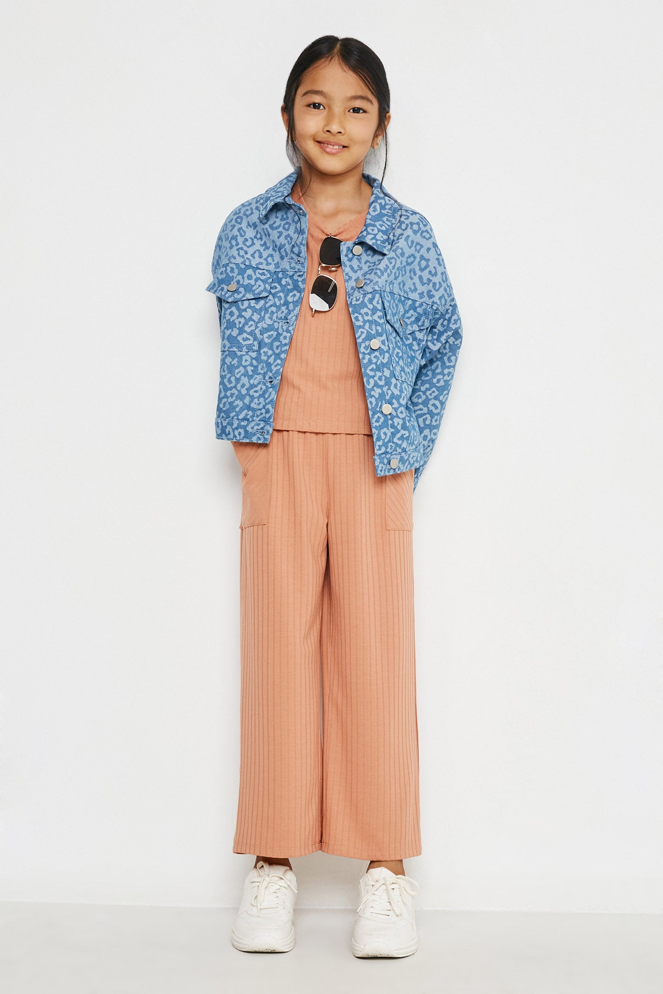 Girl Patchwork Dress Pants