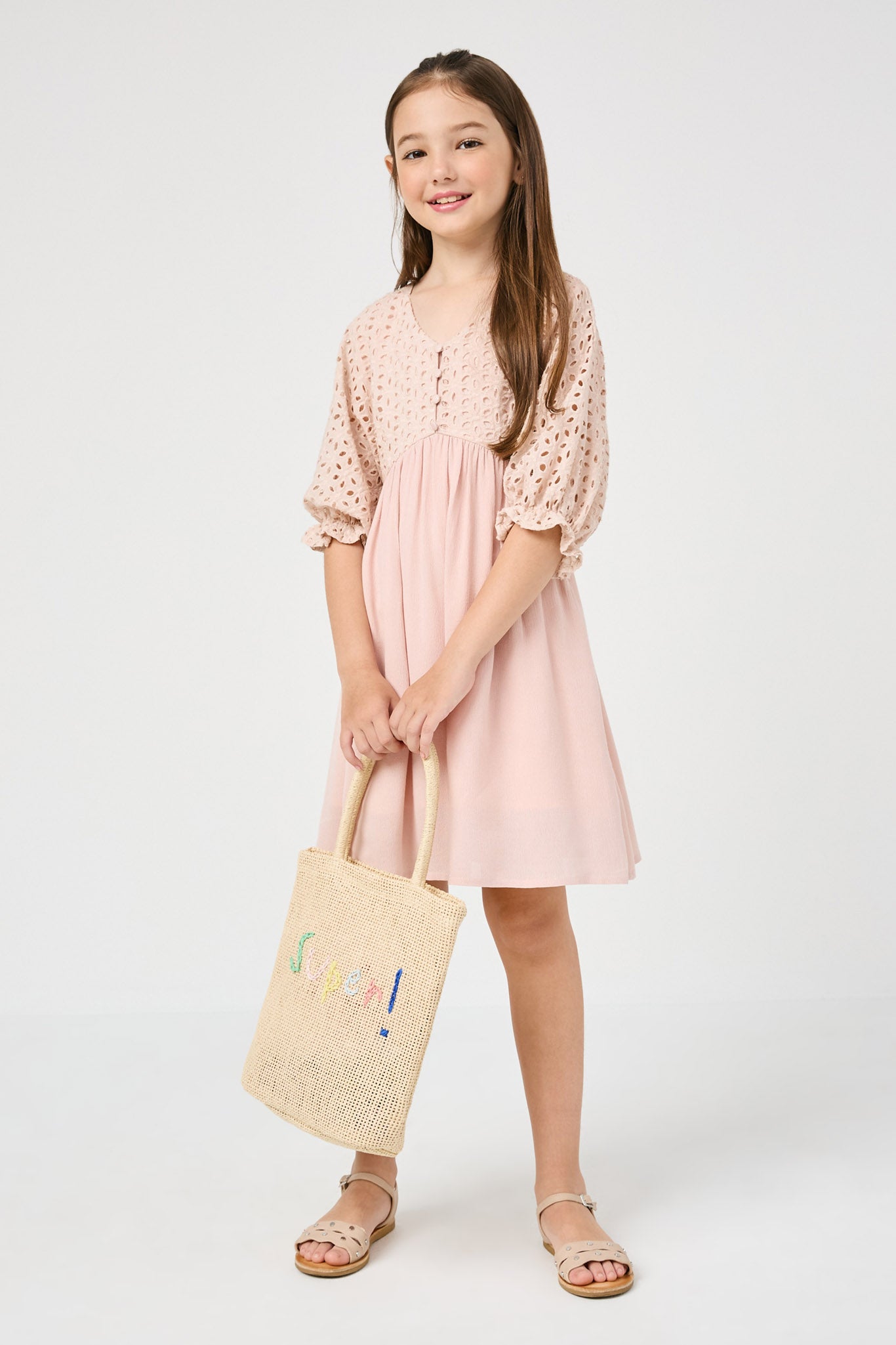 Girls Mixed Media Dress | Cute Girls' Clothes Mauve / S Mauve *girl's Dresses Midi Dresses Hayden Girls Girls Mixed Media Dress | Cute Girls' Clothes Mauve / S Mauve *girl's Dresses Midi Dresses Hayden Girls