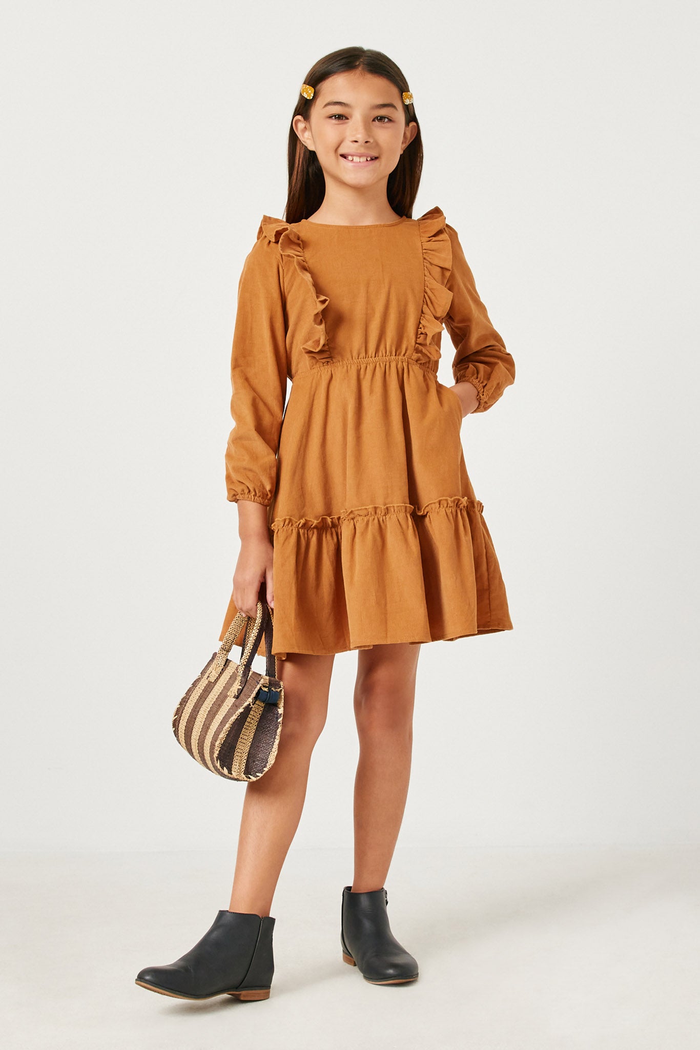 Long Sleeve Corduroy Girls Casual Dress | Cute Girls' Clothes Camel / XL Camel Girl's Dresses Mini Dresses Hayden Girls Long Sleeve Corduroy Girls Casual Dress | Cute Girls' Clothes Camel / XL Camel Girl's Dresses Mini Dresses Hayden Girls