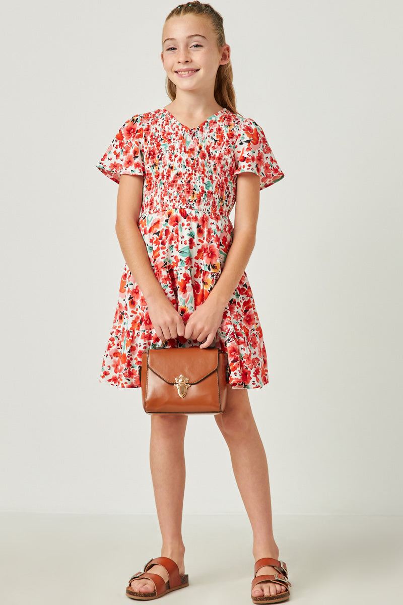Girl Semi Formal Floral Dress | Cute Girls' Clothes Red / L Red Girl's Dresses Mini Dresses Hayden Girls Girl Semi Formal Floral Dress | Cute Girls' Clothes Red / L Red Girl's Dresses Mini Dresses Hayden Girls