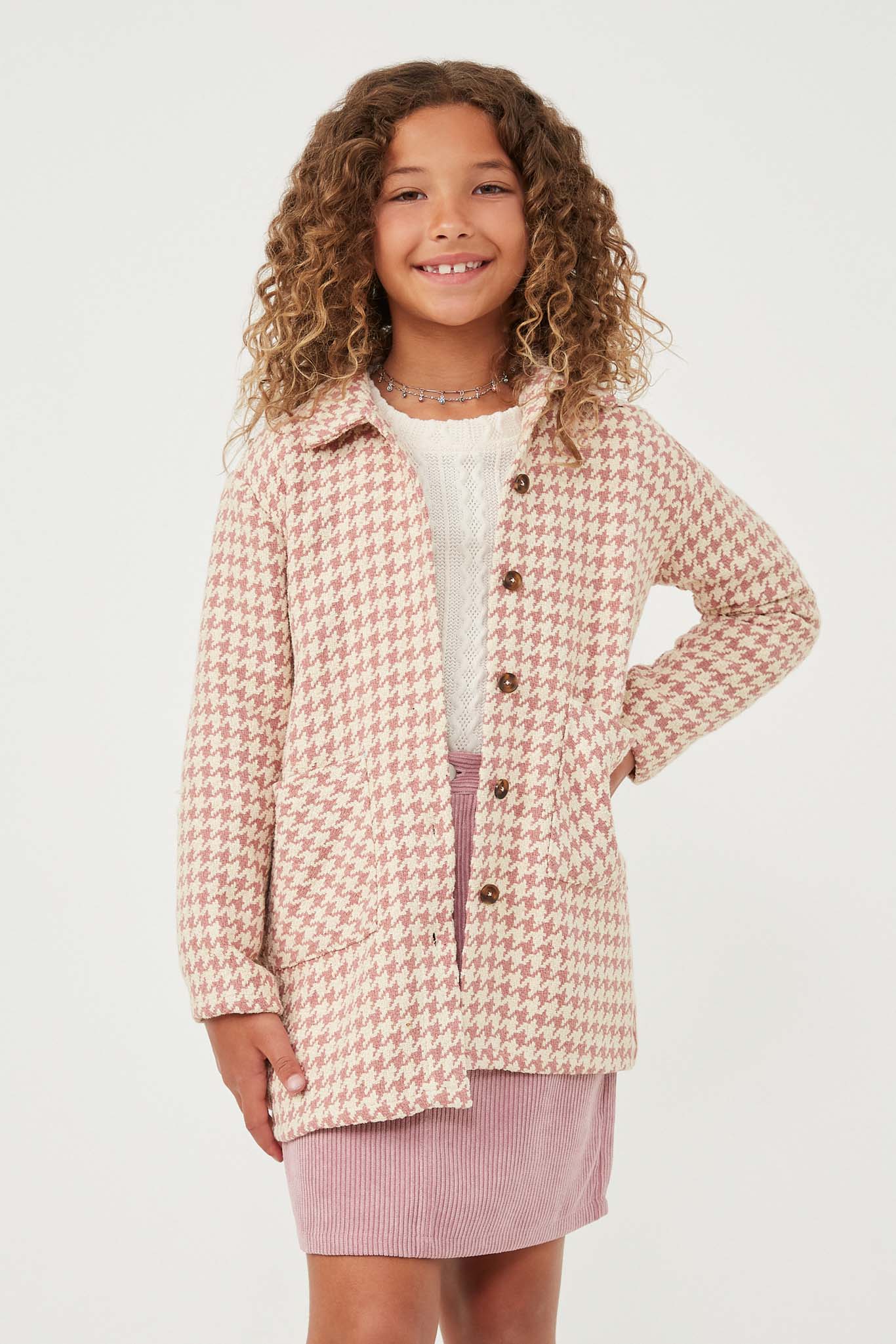 Girls Dress Houndstooth Coats Girls Dress Houndstooth Coats