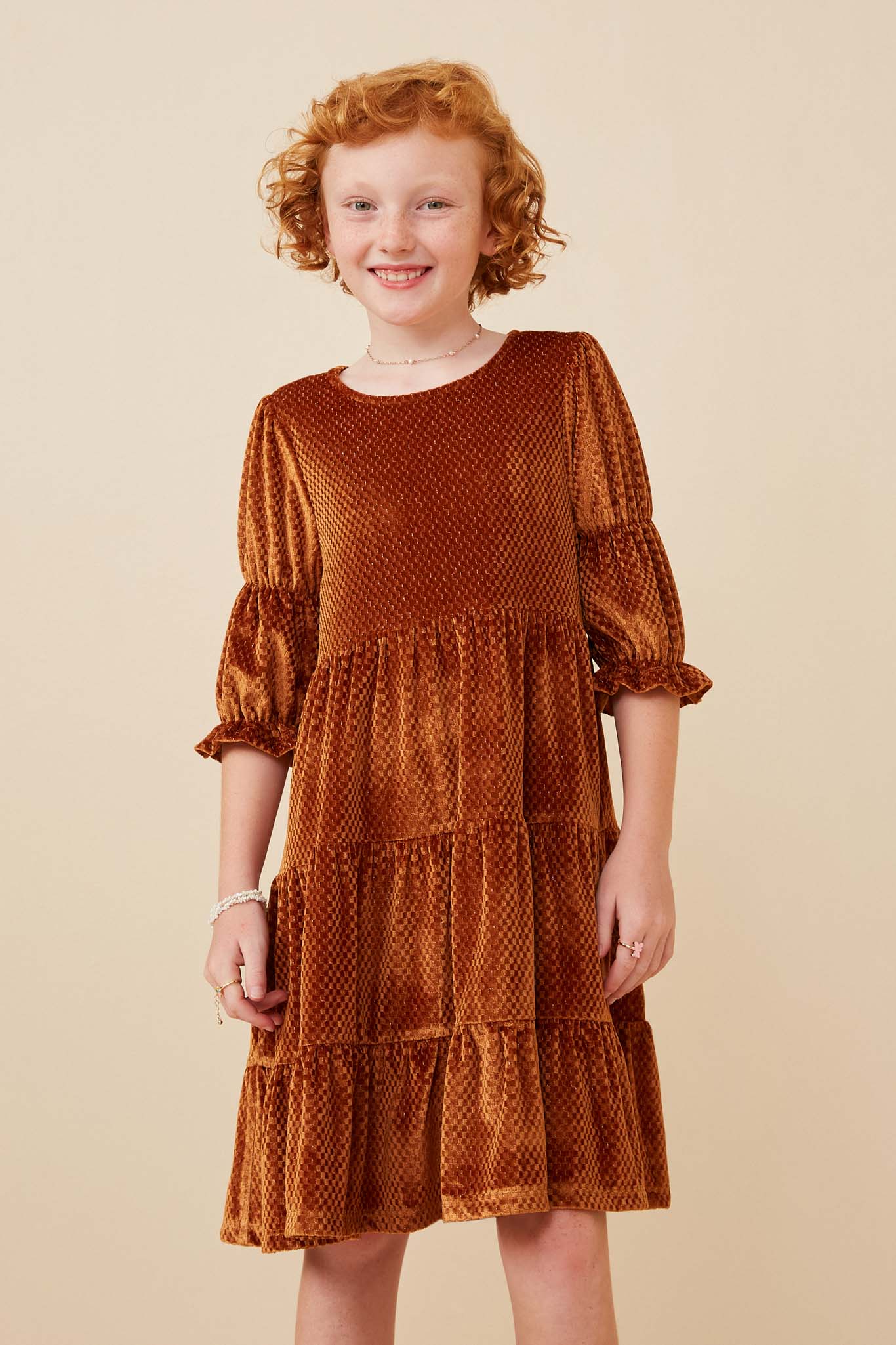 white christmas dresses Girls Ribbed Casual Dresses