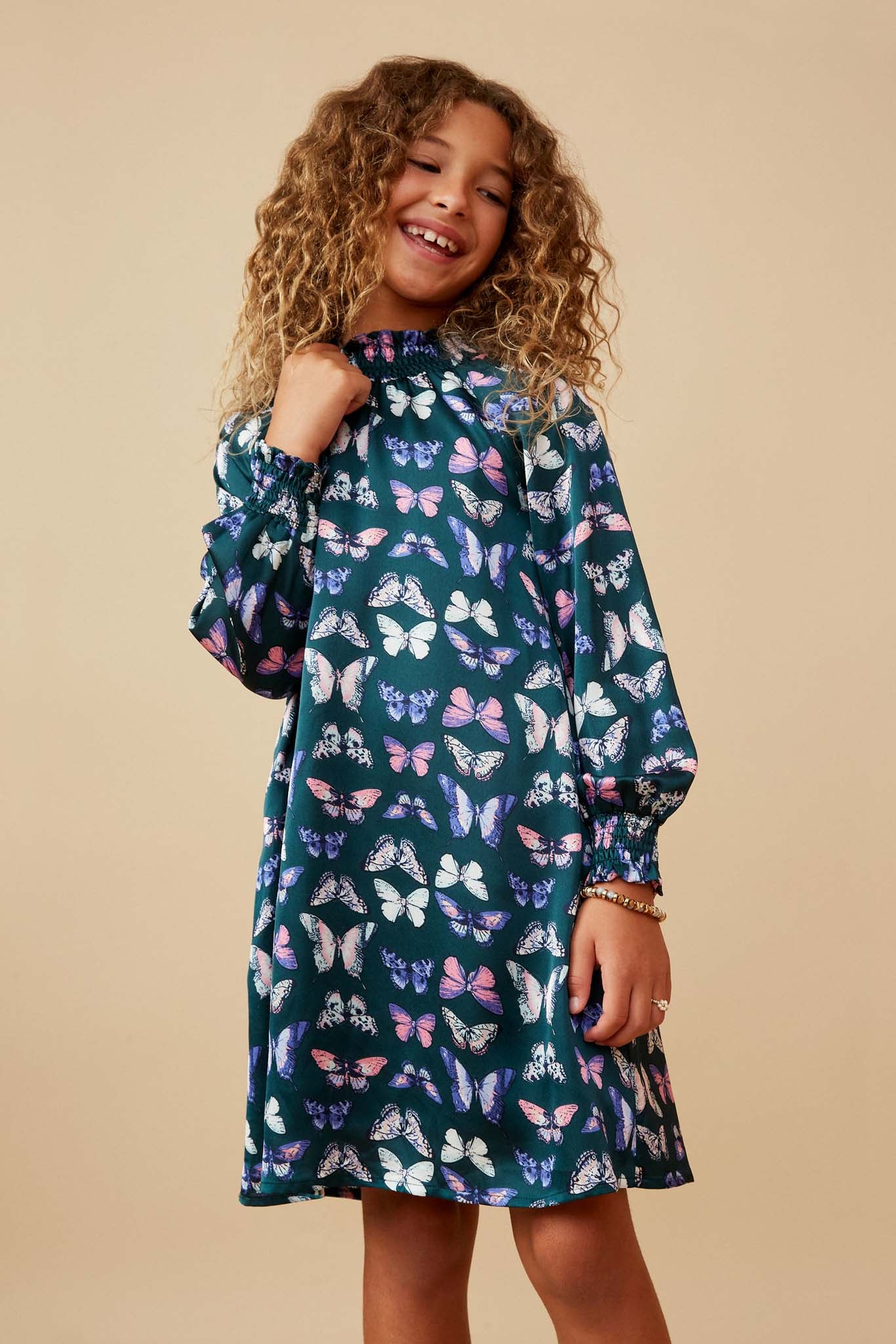 chinese dress ladies Blue Morpho Butterfly Dress – Spiritex main image 0