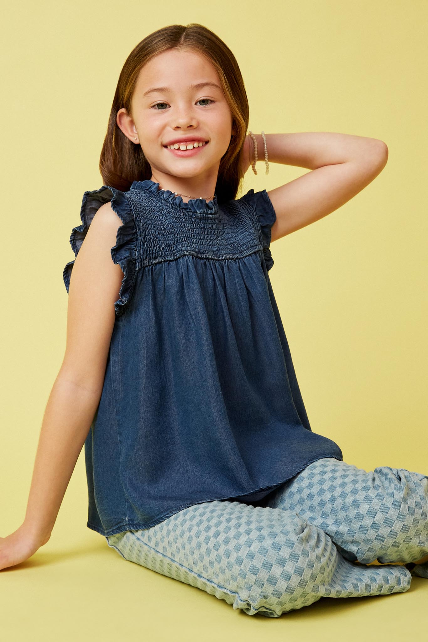 Girls Ruffle Smocked Tank Girls Ruffle Smocked Tank