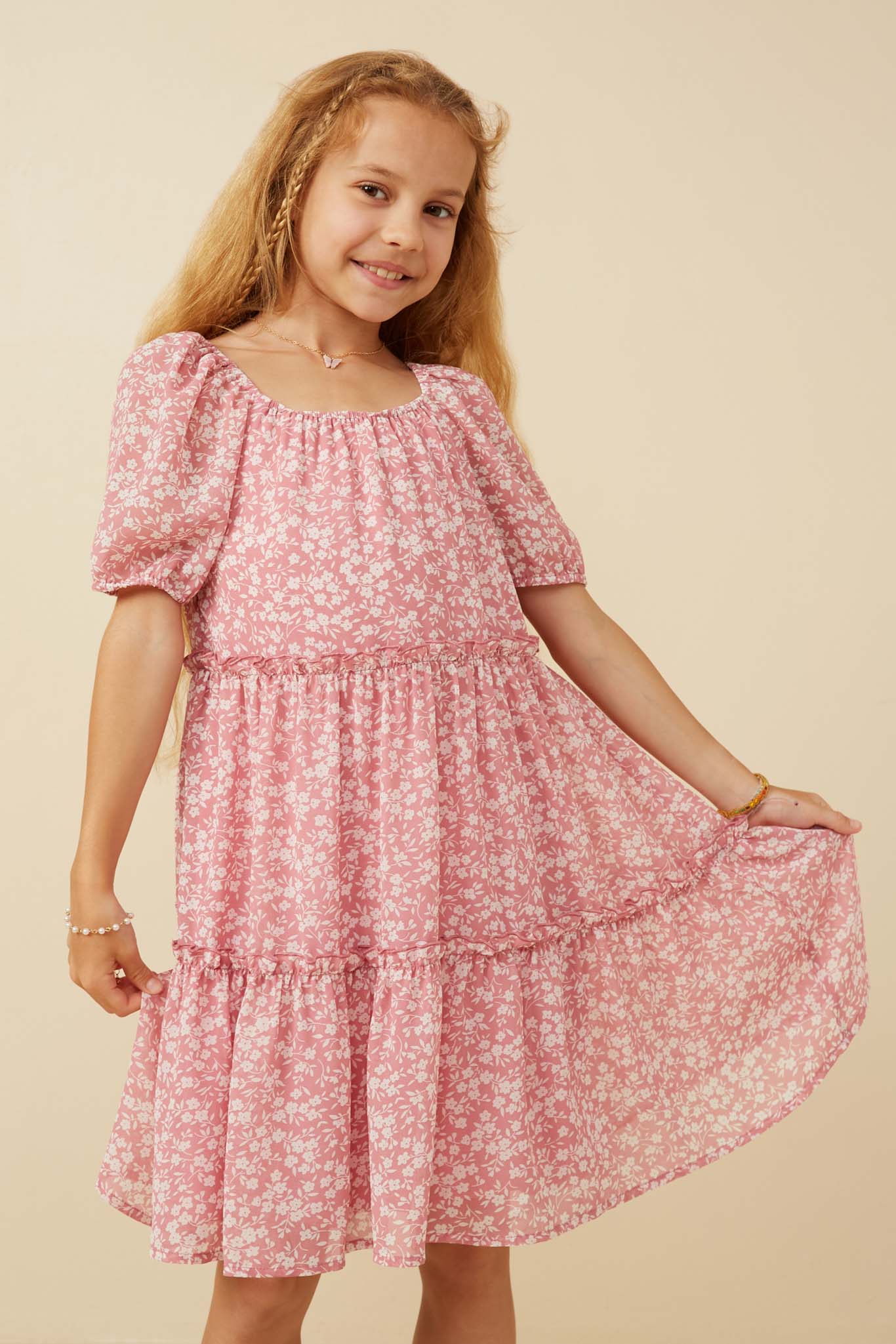 Ditsy Floral Tier Dress for Girls