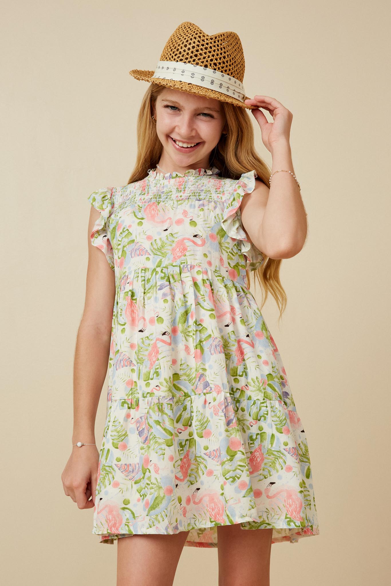 Girls Ruffled Smocked Dress | Cute Girls' Clothes Pink / XL Pink *girl's Dresses Midi Dresses Hayden Girls Girls Ruffled Smocked Dress | Cute Girls' Clothes Pink / XL Pink *girl's Dresses Midi Dresses Hayden Girls
