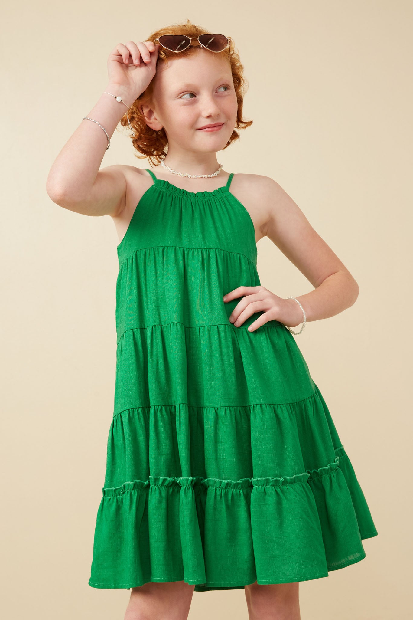 Girls Tiered Ruffle Seamed Cami Dress | Cute Girls' Clothes Green / S Green Girl's Dresses Mini Dresses Hayden Girls Girls Tiered Ruffle Seamed Cami Dress | Cute Girls' Clothes Green / S Green Girl's Dresses Mini Dresses Hayden Girls