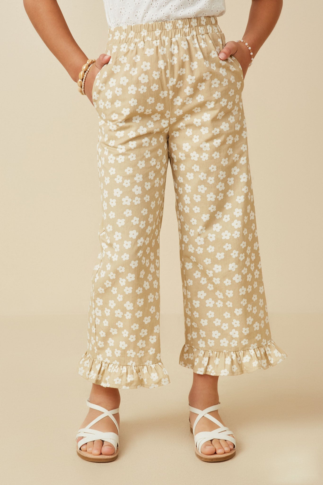Girls Floral Ruffle Pants | Cute Girls