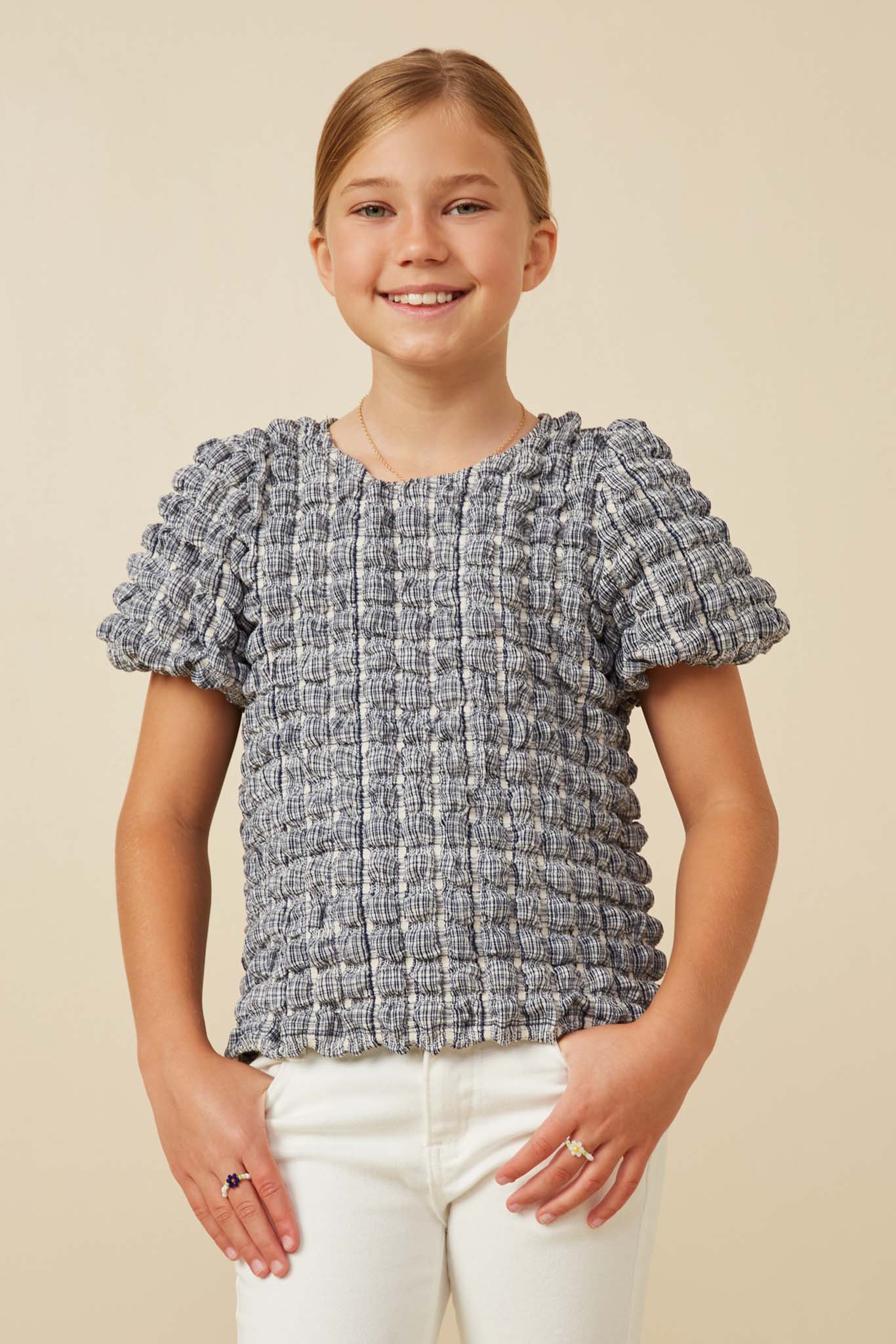 Girls Waffle Textured Top | Cute Girls' Clothes – Hayden Girls