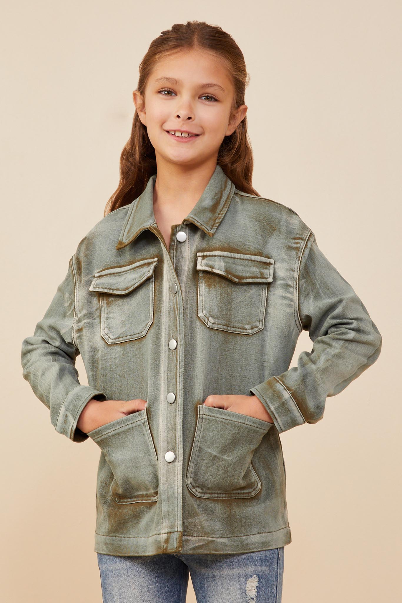 Girls Pocket Patch Chore Jacket | Cute Girls