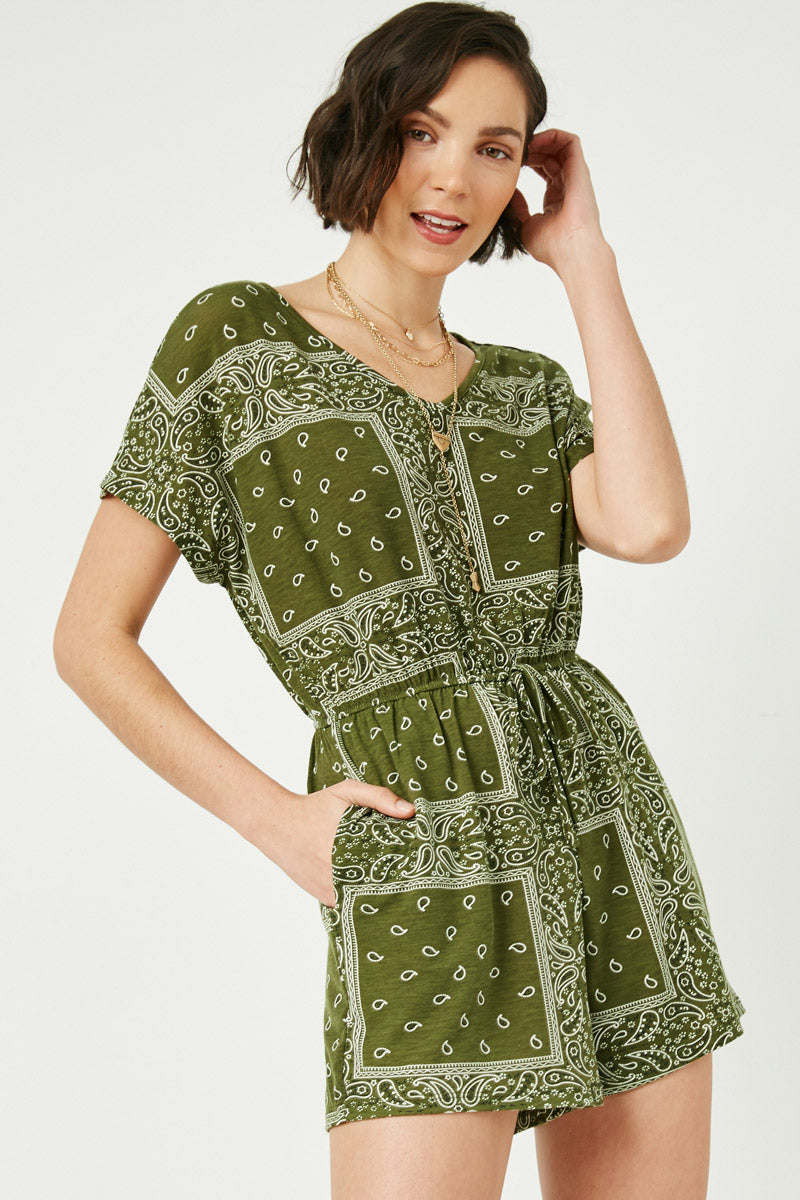 Womens Printed Romper Dress | Mommy and Me Olive / L Olive Women's Jumpsuits Rompers Hayden Girls Womens Printed Romper Dress | Mommy and Me Olive / L Olive Women's Jumpsuits Rompers Hayden Girls
