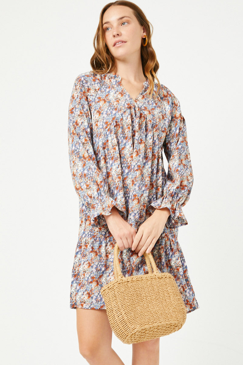 floral sequin dress long sleeve Mac Duggal Embellished Wrap Over Long Sleeve Column Gown