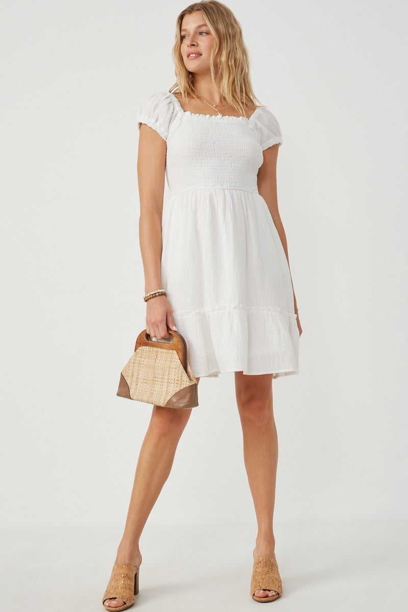 Womens Puff Sleeve Dress | Mommy and Me Ivory / M Ivory *Women's Dresses Casual Dresses Hayden Girls Womens Puff Sleeve Dress | Mommy and Me Ivory / M Ivory *Women's Dresses Casual Dresses Hayden Girls