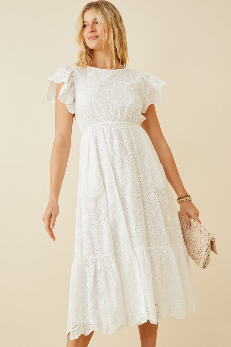 eyelet dress womens halter linen dress in olive green – Conscious the label main image 1