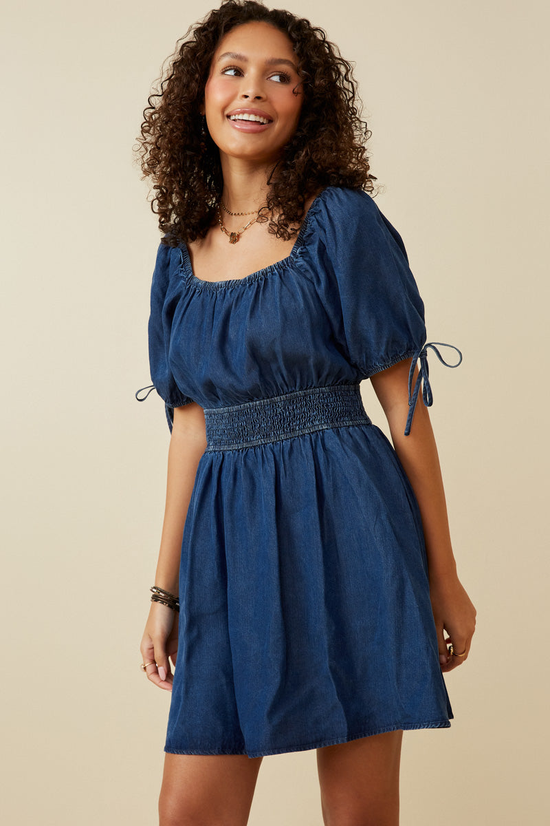 Womens Smocked Waist Dress | Mommy and Me Dark Denim / S Dark Denim *Women's Dresses Casual Dresses Hayden Girls Womens Smocked Waist Dress | Mommy and Me Dark Denim / S Dark Denim *Women's Dresses Casual Dresses Hayden Girls