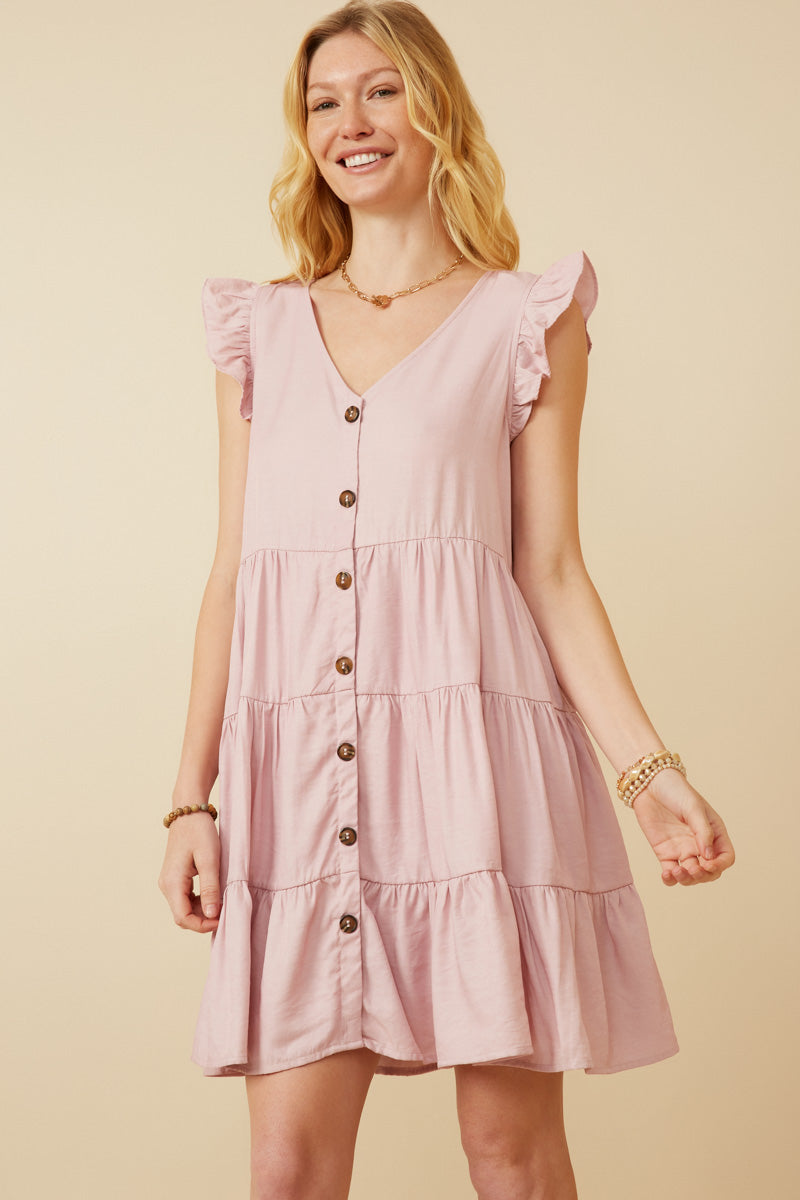 Womens Ruffled Tank Dress| Mommy and Me Blush / M Blush Women's Dresses Tank Dresses Hayden Girls