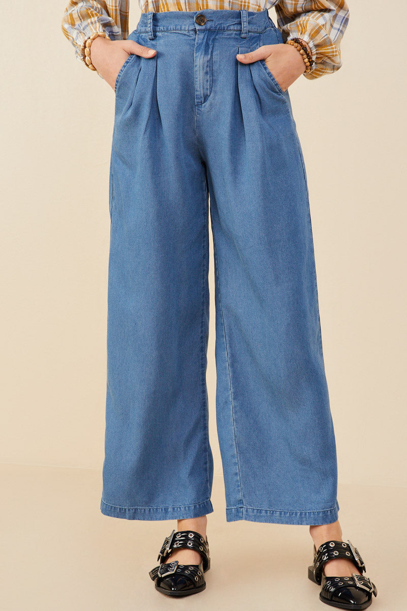 Womens Wide Leg Pleated Tencel Pants | Mommy And Me – Hayden Girls