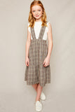 Tiered Glen Check Overall Dress