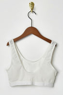 BG1004-OFF WHITE Pull-On Mesh Bralette Back Flat