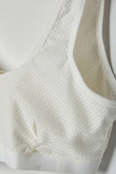BG1004-OFF WHITE Pull-On Mesh Bralette Detail Flat