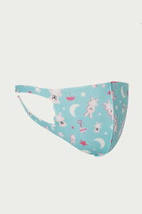 FMG1005-BUNNY MIX Kids Graphic Printed Comfort Face Mask Back
