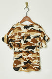 G10005-TAUPE Camo Ruffle Sleeve T-Shirt Back