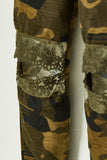 G11006 Girls Camo Lace Cutout Leggings Detail