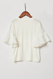 G11080-OFF WHITE Ruffle Lace Top Back