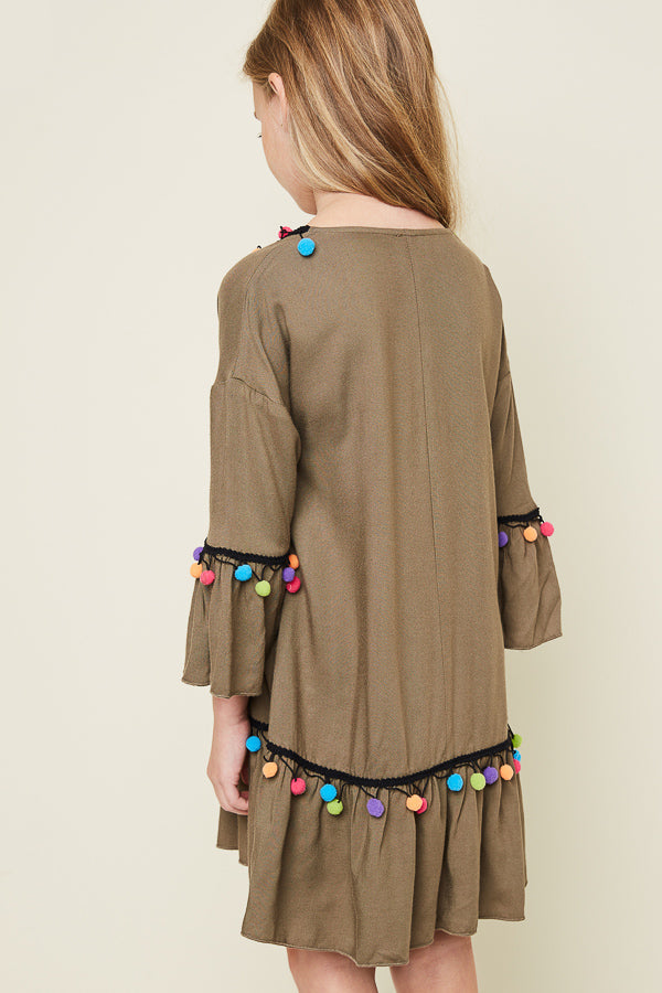 Decorative Pom Pom Tunic