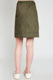 G2078 Army Girls Front Lace-Up Skirt Back