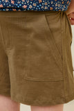 G2112-ARMY Cotton Shorts Alternate Detail