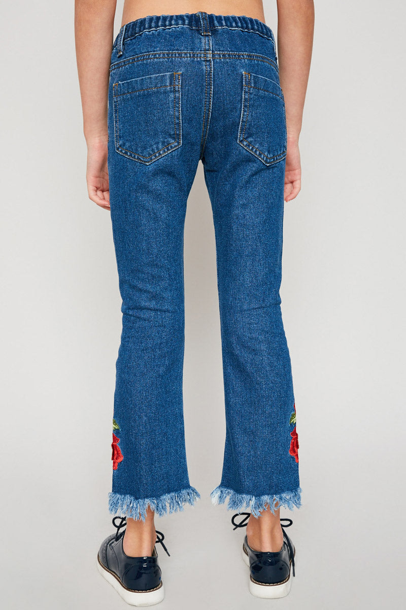 Rose Embroidered Jeans