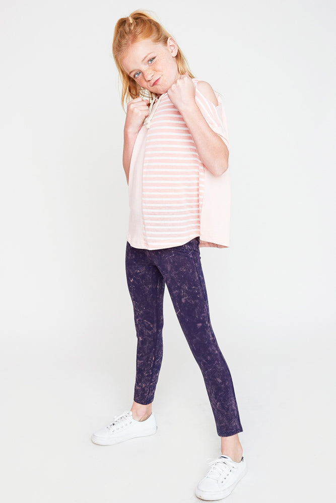 G2207 PINK Open Shoulder Hoodie Alternate Angle