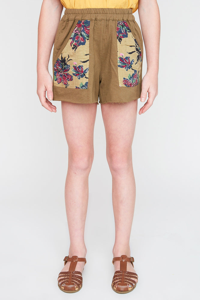 Floral Printed French Terry Shorts