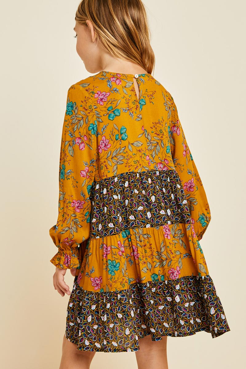 Floral Mini Peasant Dress