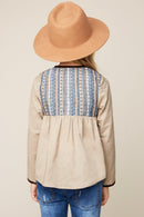 G2388 TAUPE Embellished Jacket Back