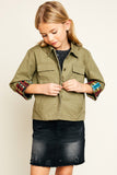 G2389 ARMY Patched Cargo Jacket Alternate Angle